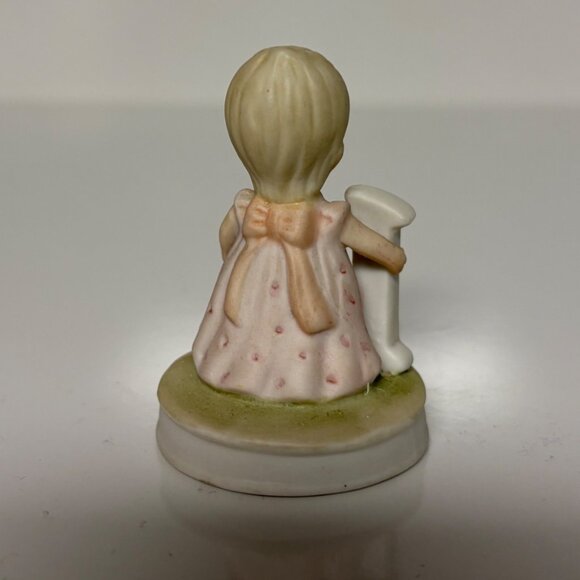 Lefton Christopher Collection Birthday Girl Figurine Age 1 03488A 1982 Vintage - Picture 3 of 7